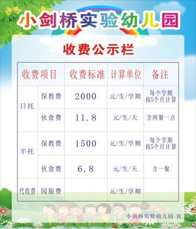 2022中小学收费公示栏