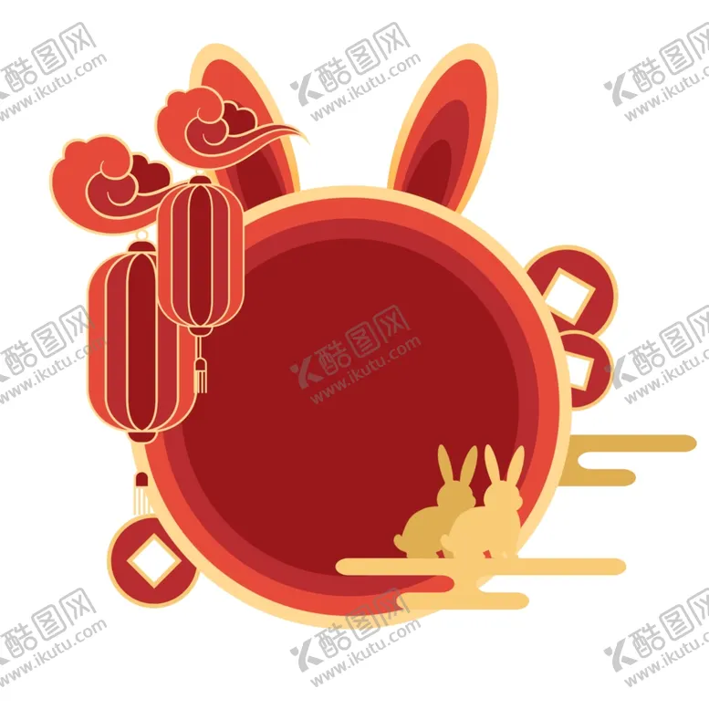 编号：47544510170346032925【酷图网】源文件下载-剪纸风新年边框