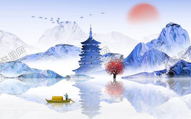 编号：58645611211224159098【酷图网】源文件下载-水墨山水画