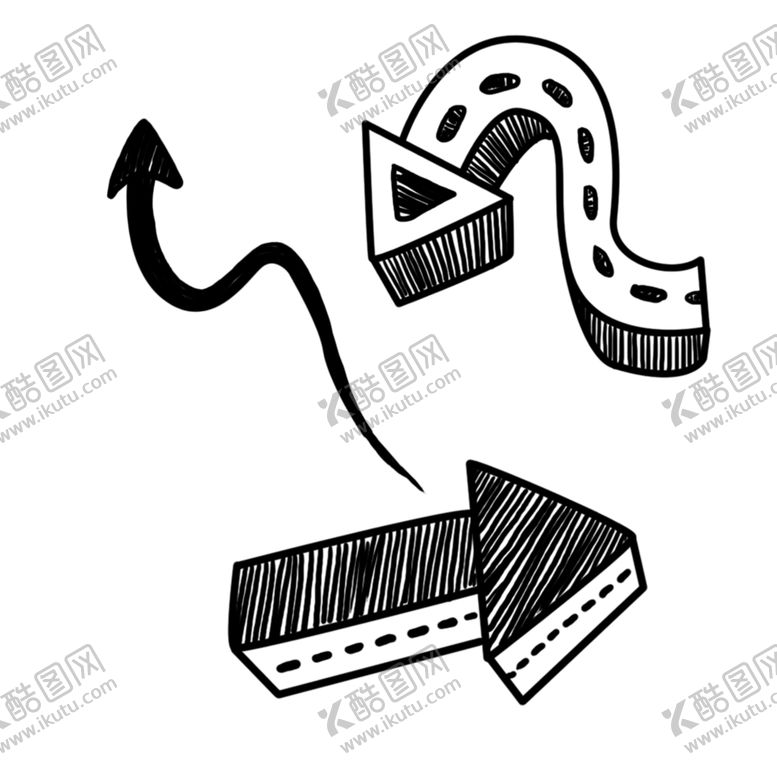 编号：77481206160644205705【酷图网】源文件下载-箭头插画