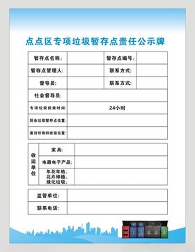 环境保护管理责任公示牌