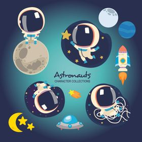 扁平化矢量插画创意装饰图