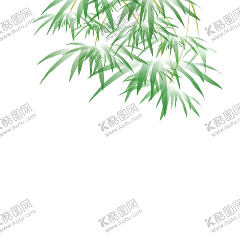 竹叶中国风花花矢量图