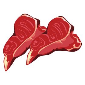 肉制品类禽畜类手绘卡通