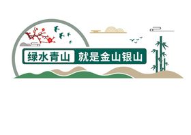 绿水青山就是金山银山文化墙标语