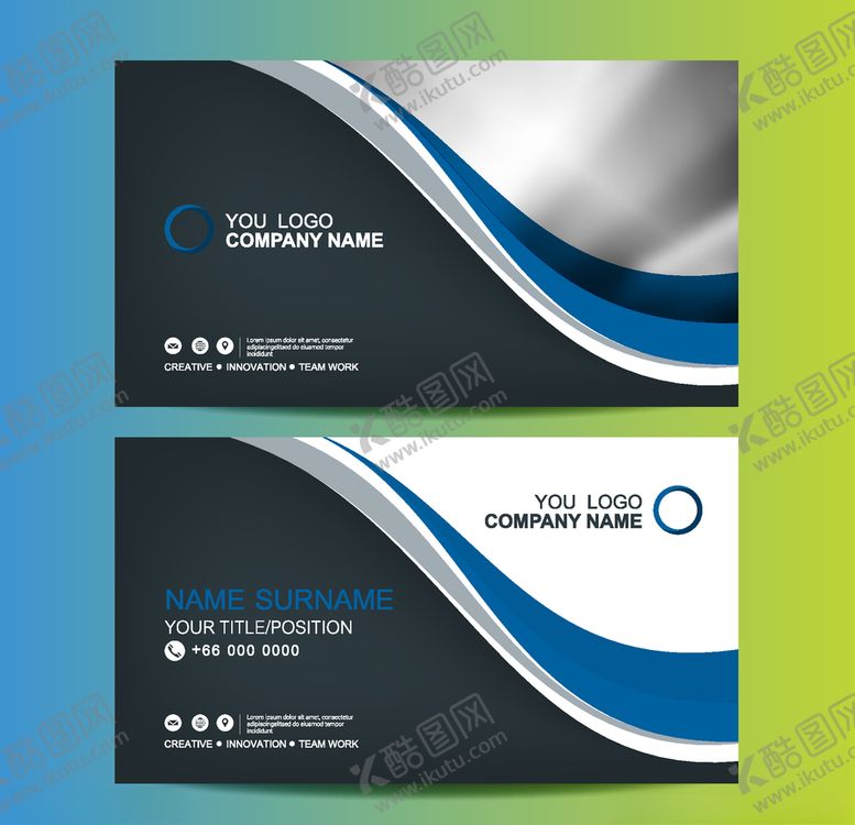 编号：96682809290004179557【酷图网】源文件下载-名片模板