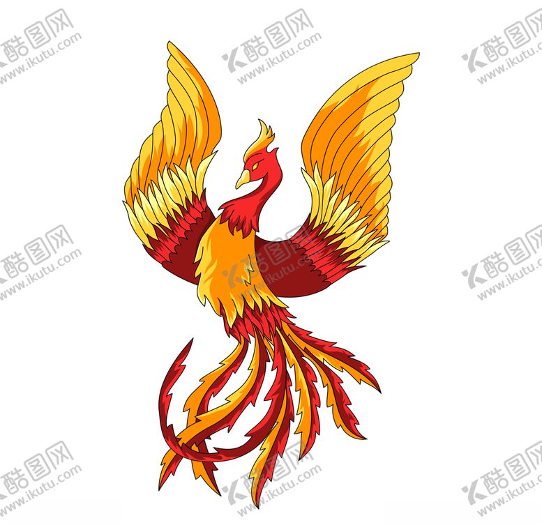 编号：62204009191504206300【酷图网】源文件下载-手绘年画矢量凤凰