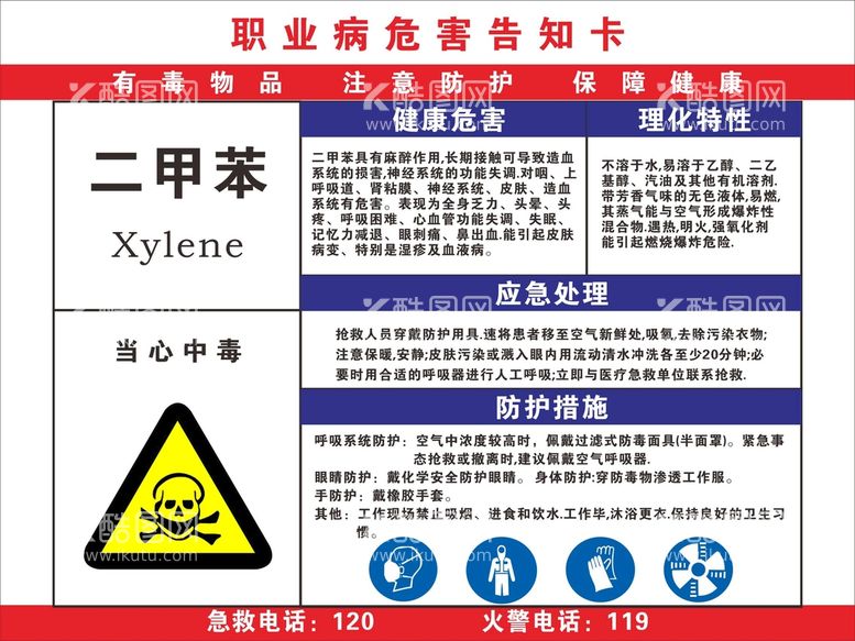 编号：67299311130106122451【酷图网】源文件下载-职业病危害告知卡