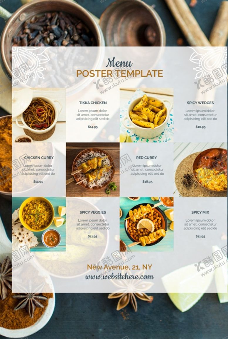 编号：35048410281442399988【酷图网】源文件下载-菜单海报设计