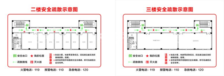 编号：34287610031514439178【酷图网】源文件下载-安全疏散示意图