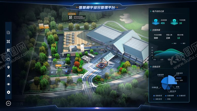 编号：24874507081417499233【酷图网】源文件下载-智慧楼宇数据大屏