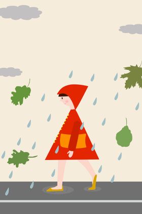 雨水海报宣传画面微信转发意境