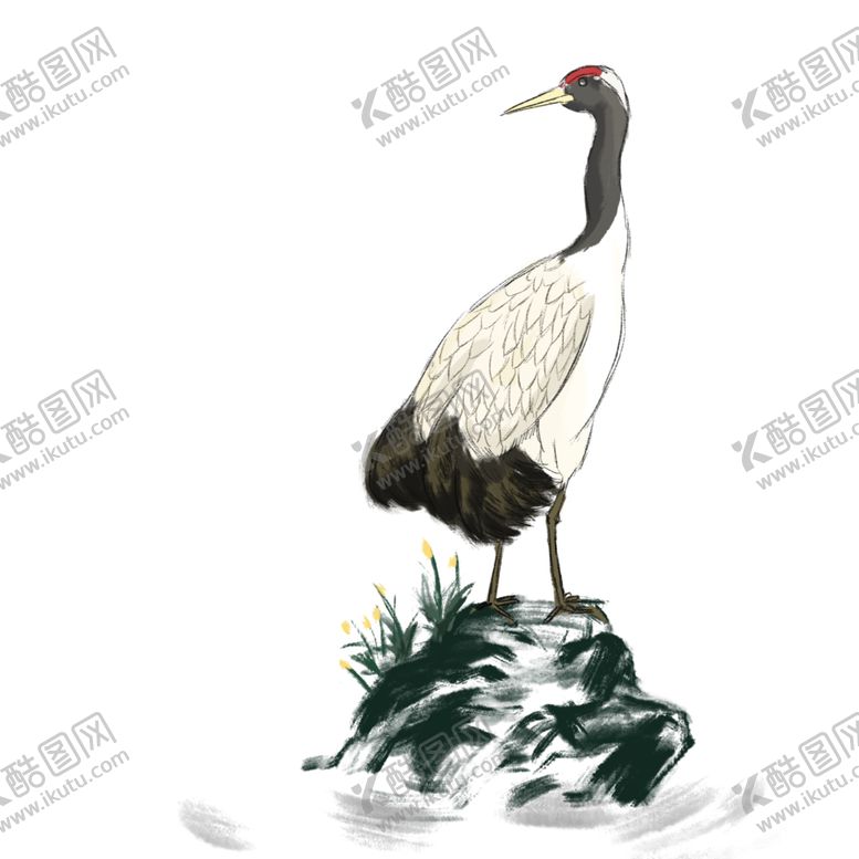 编号：82551504191252221927【酷图网】源文件下载-水墨仙鹤