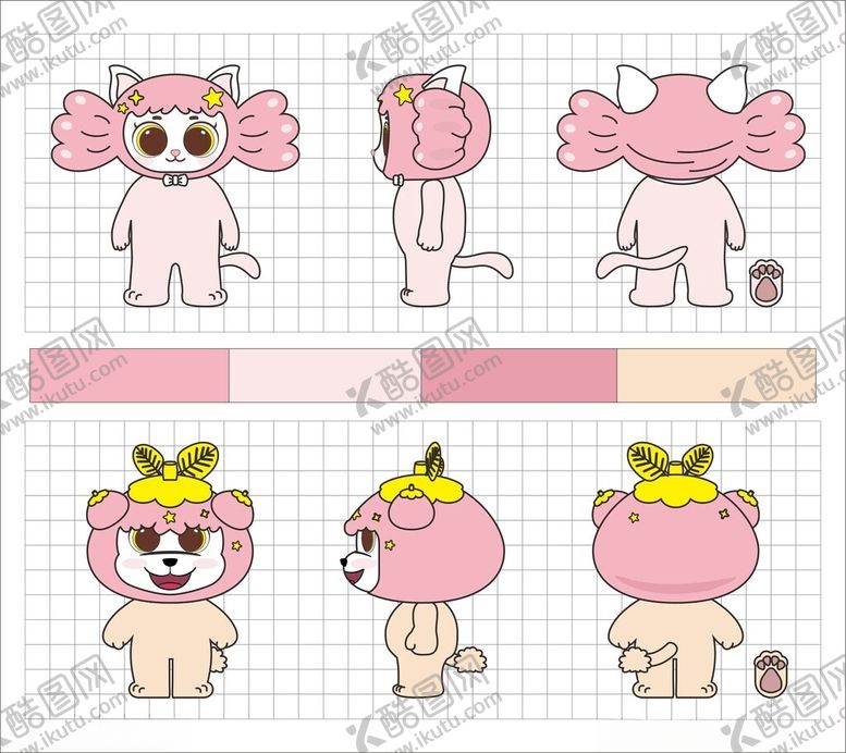 编号：46998211181655061588【酷图网】源文件下载-乐乐狗与甜甜猫IP设计