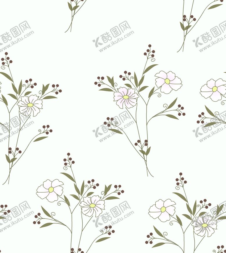 编号：21319510270426046648【酷图网】源文件下载-满印清新小碎花分层纯色块
