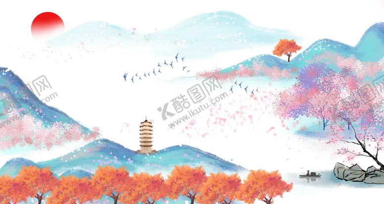 编号：01894609201303035274【酷图网】源文件下载-国风中式水墨画