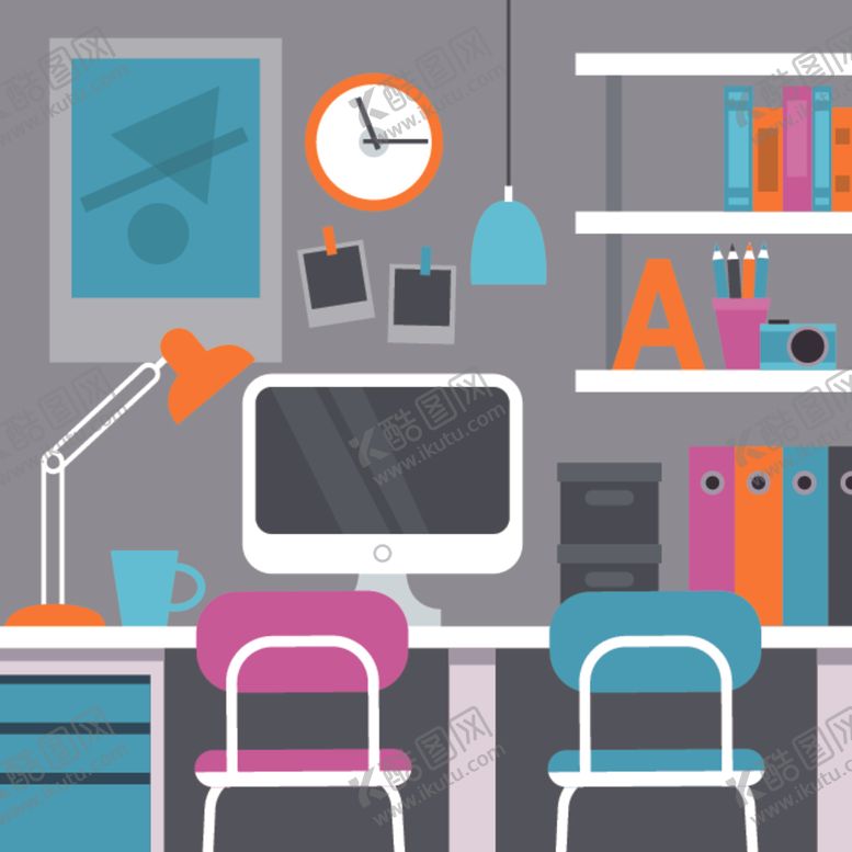 编号：23616109300737527553【酷图网】源文件下载-办公桌插图
