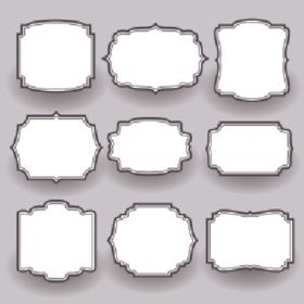 边框相框标题框会话框