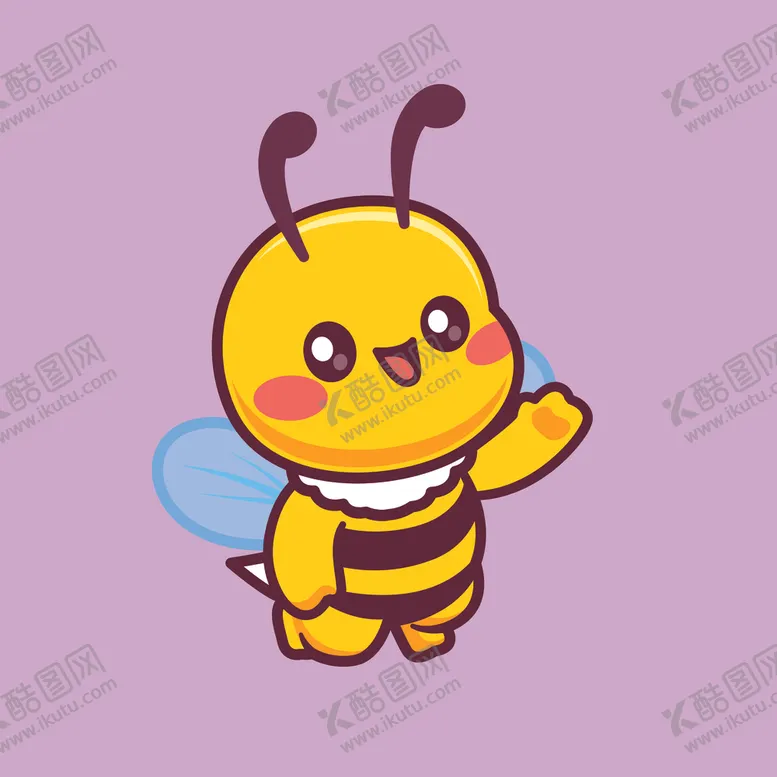 编号：88377502190504314544【酷图网】源文件下载-矢量卡通蜜蜂