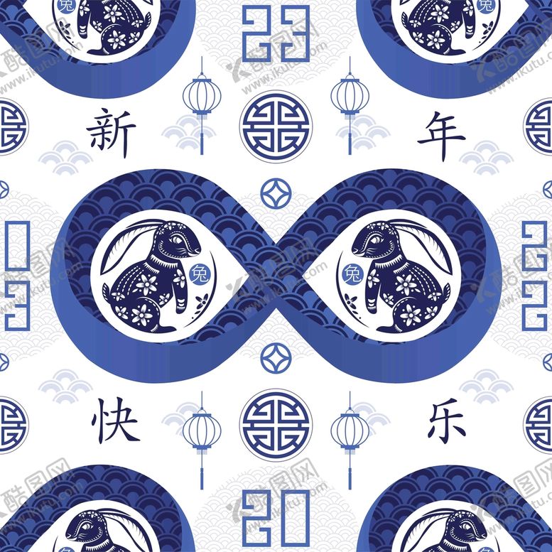 编号：34920509190929558910【酷图网】源文件下载-春节兔子素材兔子元素图案 
