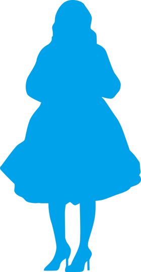 美女剪影身材都市矢量