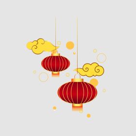 灯笼素材元2022虎年装饰