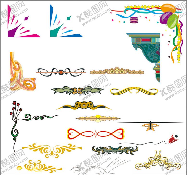 编号：71860410290103509079【酷图网】源文件下载-花纹花边边框角花