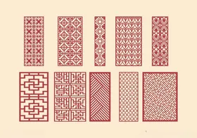 中式镂空雕花隔断