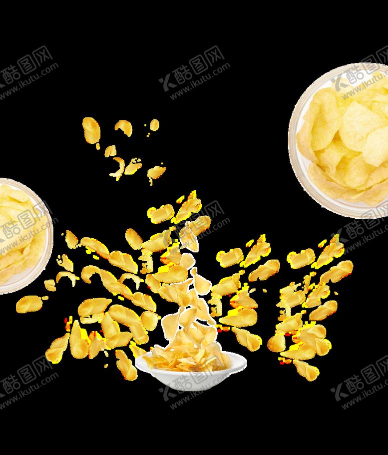 编号：74979410221837077232【酷图网】源文件下载-薯片在盘子里