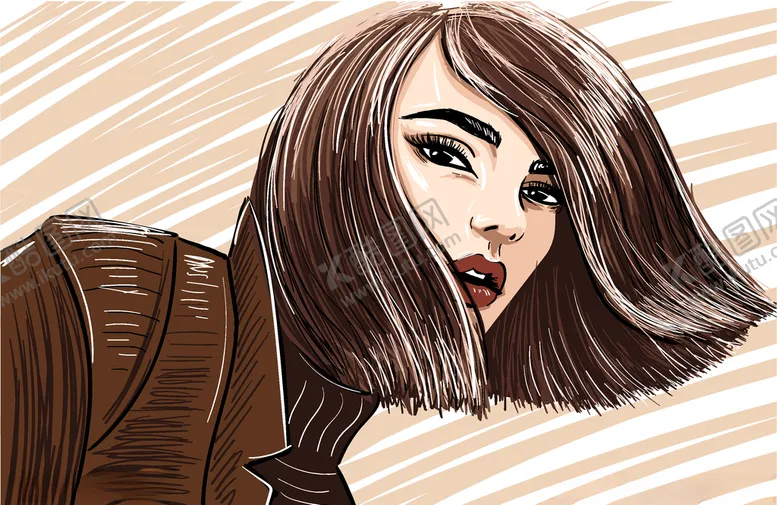 编号：40653209100050362369【酷图网】源文件下载-手绘模特