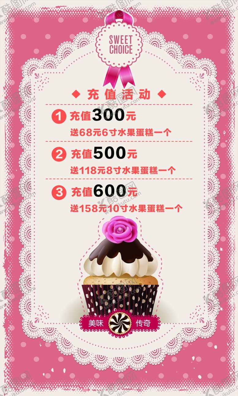 编号：37383509190930426040【酷图网】源文件下载-甜品蕾丝海报展架