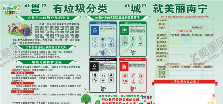 编号：35516607061237014841【酷图网】源文件下载-邕有垃圾分类城就美丽南宁