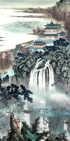 中式山水玄关
