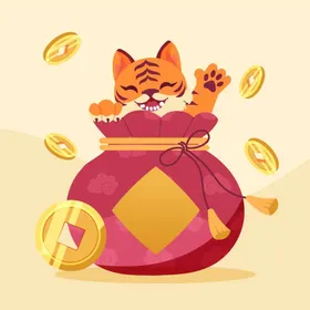 新年海报素材灯笼插画卡通灯笼