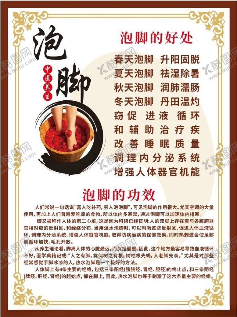 沐足泡脚美容按摩花框镂形修中医