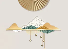 电表箱画灯带晶瓷麋鹿装饰