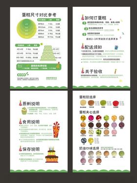 蛋糕尺寸对比图