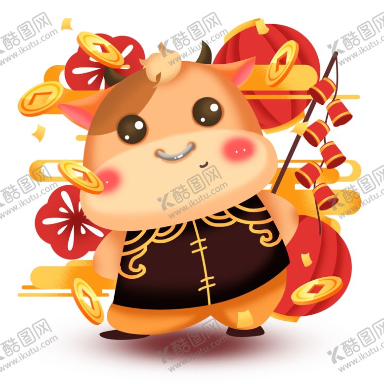 编号：30081605160512575670【酷图网】源文件下载-2021金牛送福牛年