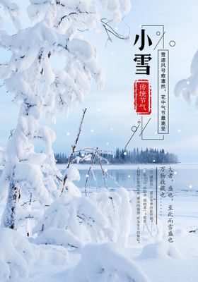 编号：40953109250411224098【酷图网】源文件下载-小雪海报