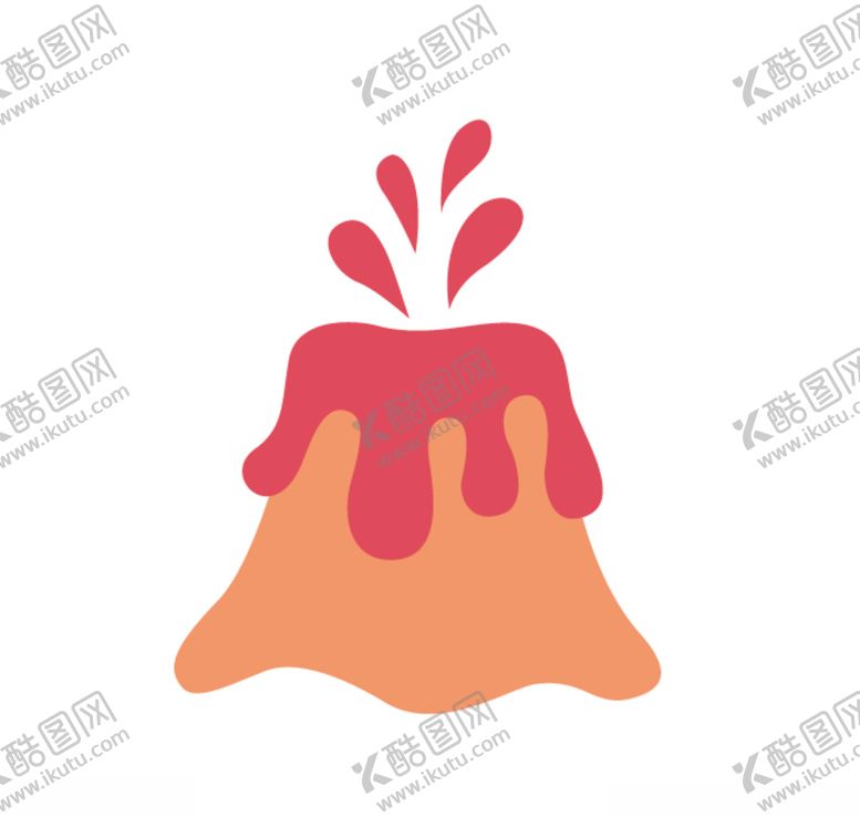 编号：14296909150548162483【酷图网】源文件下载-儿童火山卡通矢量可爱火