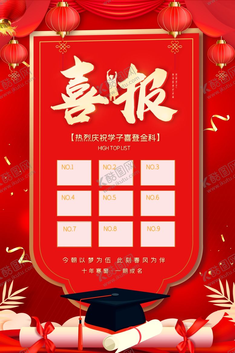 编号：48287411020254371255【酷图网】源文件下载-高考喜报