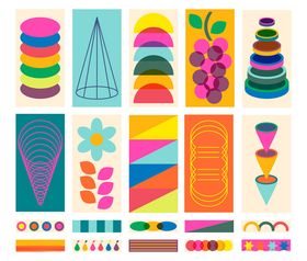 多彩几何图形装饰图案集