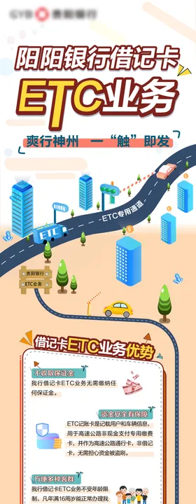 ETC银行金融长图海报