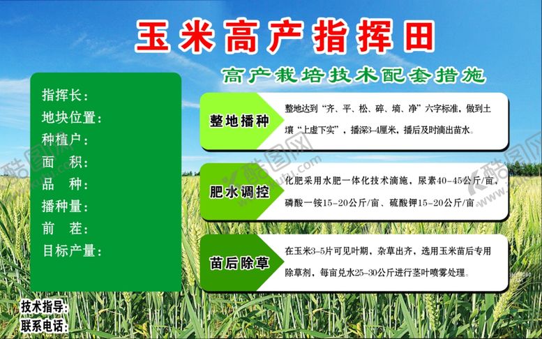 编号：57872612020409068491【酷图网】源文件下载-玉米高产指挥田