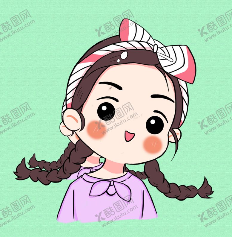 编号：51974305120959223811【酷图网】源文件下载-q版插画可爱人物头像包装手绘