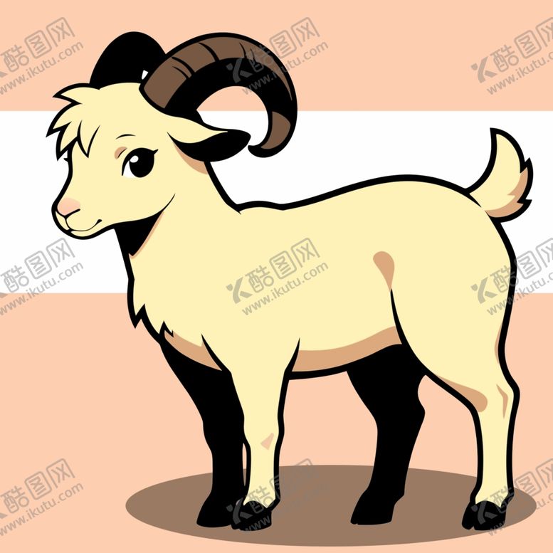 编号：86902107071403452374【酷图网】源文件下载-卡通山羊形象