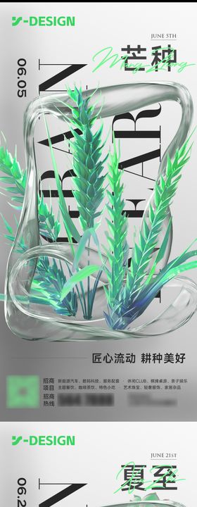 芒种夏至节气海报