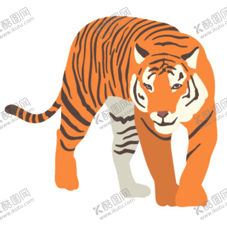 编号：72500310021010406499【酷图网】源文件下载-创意老虎插画图案