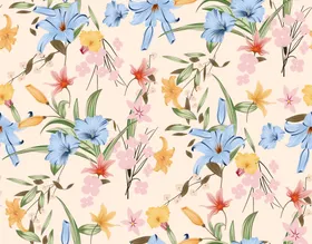 大牌水彩花卉图案