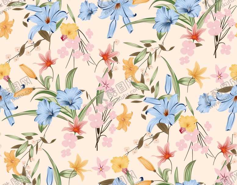 编号：87812604011249576606【酷图网】源文件下载-大牌水彩花卉图案